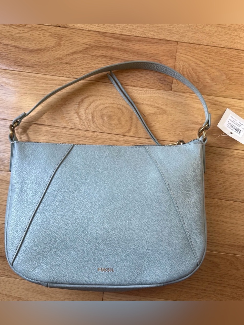 Fossil Light Blue Leather Shoulder Bag